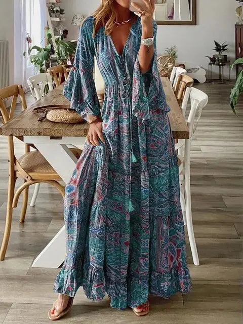Abito Lungo Confortevole per Stile e Comfort Senza Sforzo Stile Italiano