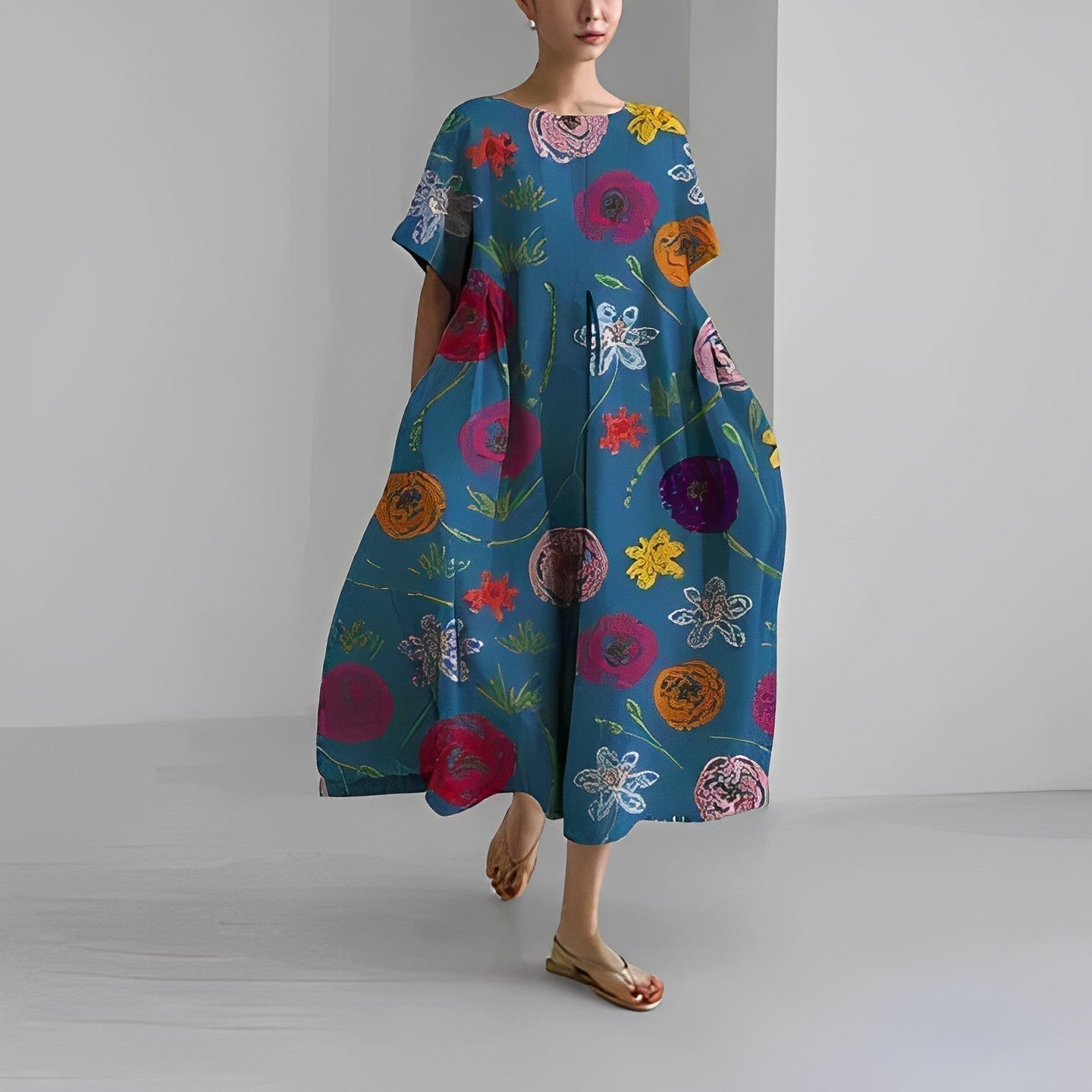 Abito Maxi Boho Floreale per uno Stile Estivo Senza Sforzo Stile Italiano