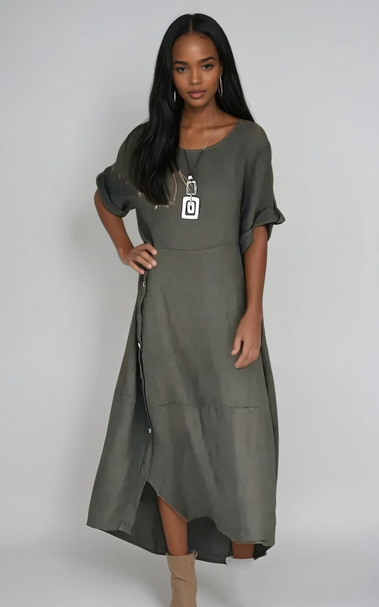 Abito Maxi Senza Maniche Casual per uno Stile Estivo Senza Sforzo Stile Italiano