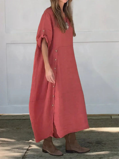 Abito Maxi Senza Maniche Casual per uno Stile Estivo Senza Sforzo Stile Italiano