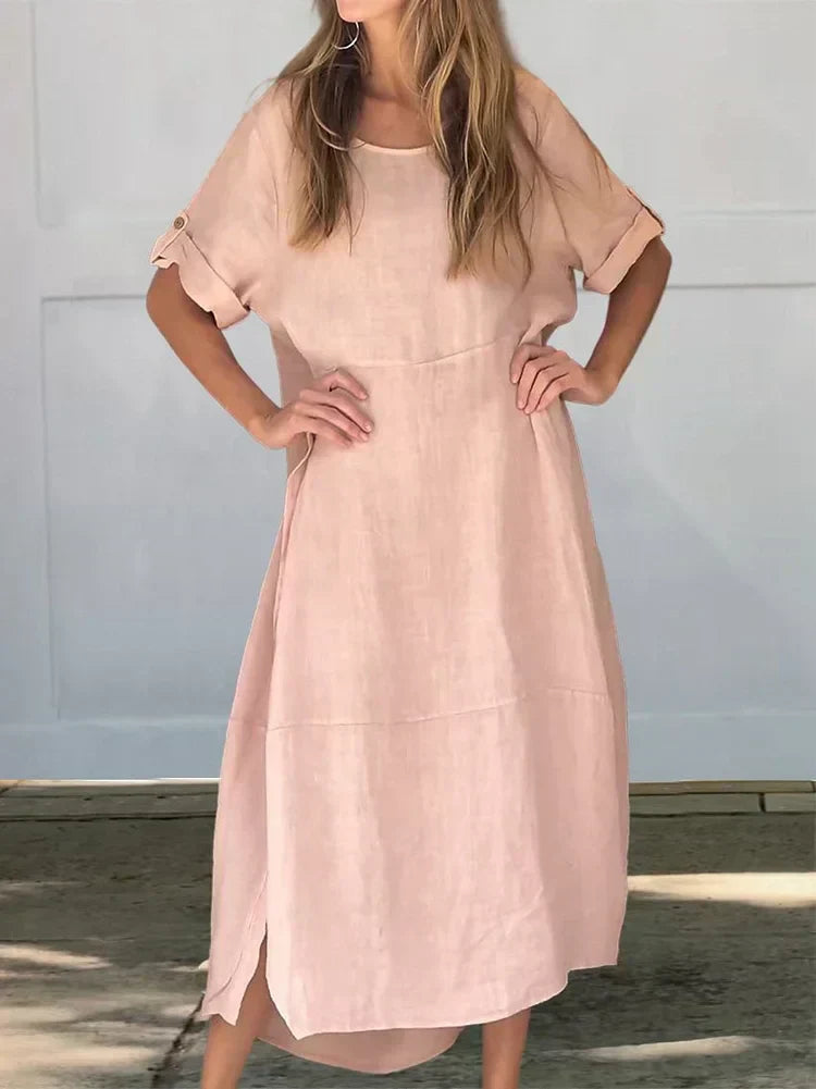 Abito Maxi Senza Maniche Casual per uno Stile Estivo Senza Sforzo Stile Italiano