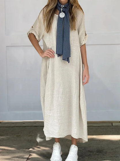 Abito Maxi Senza Maniche Casual per uno Stile Estivo Senza Sforzo Stile Italiano