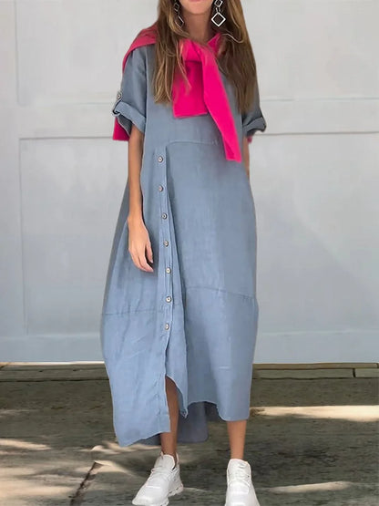 Abito Maxi Senza Maniche Casual per uno Stile Estivo Senza Sforzo Stile Italiano