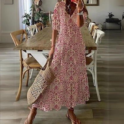 Abito Maxi con Stampa Floreale Otilia per uno Stile Senza Sforzo Stile Italiano