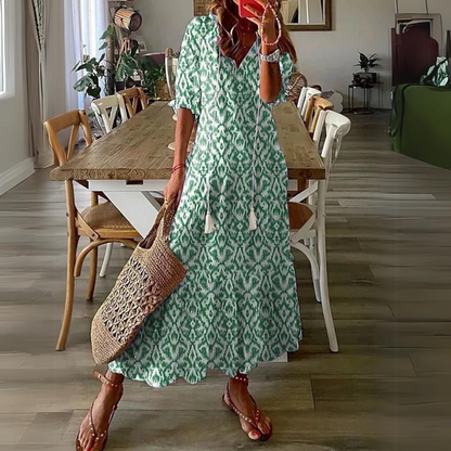 Abito Maxi con Stampa Floreale Otilia per uno Stile Senza Sforzo Stile Italiano