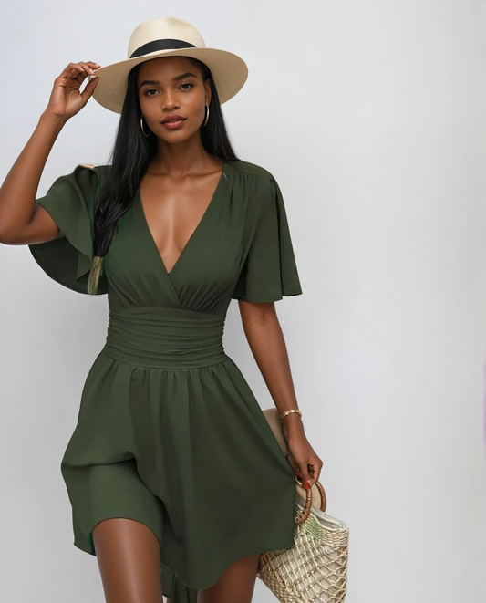 Abito Midi Elegante per Eleganza e Comfort Senza Sforzo Stile Italiano
