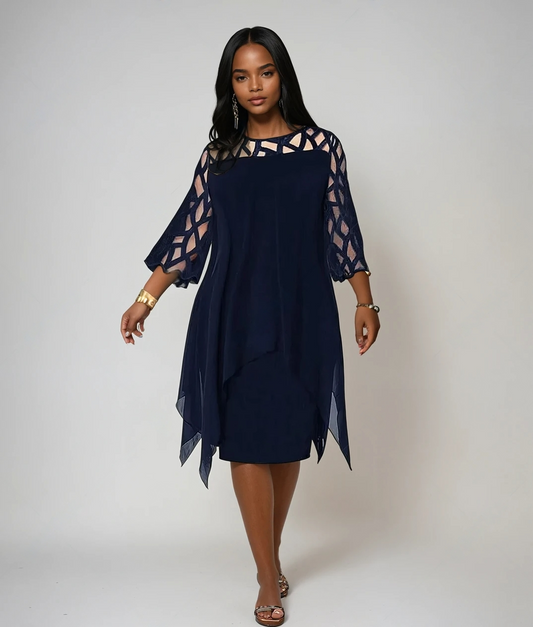 Abito Midi Flowy Taglie Forti per uno Stile Quotidiano Senza Sforzo Stile Italiano