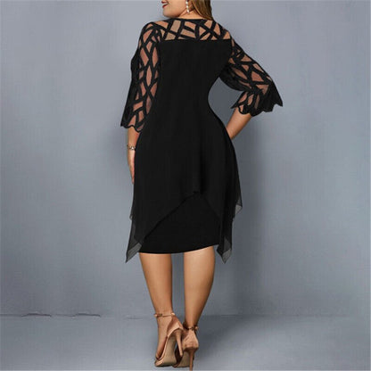 Abito Midi Flowy Taglie Forti per uno Stile Quotidiano Senza Sforzo Stile Italiano