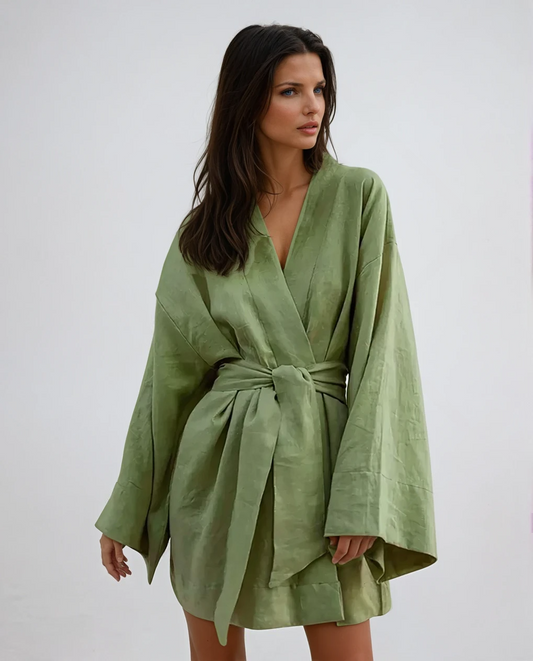 Abito Mini Elegante con Lacci per una Raffinata Sophistication Stile Italiano