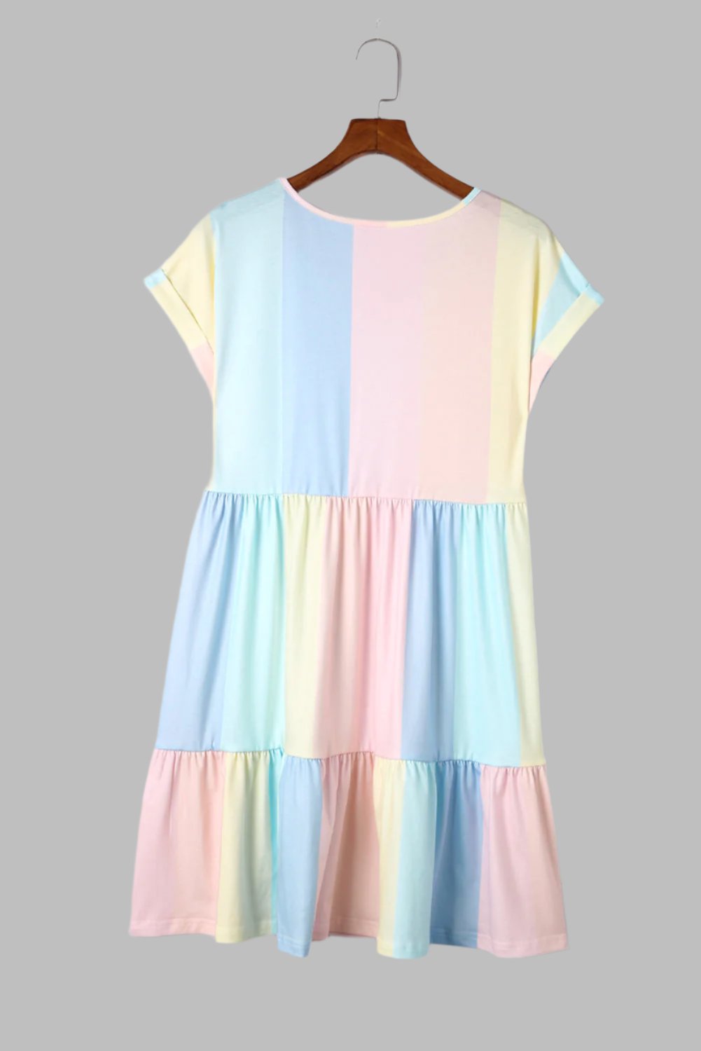 Abito Mini V-Neck Color Block Sunny Vibes per Divertimento Estivo Stile Italiano