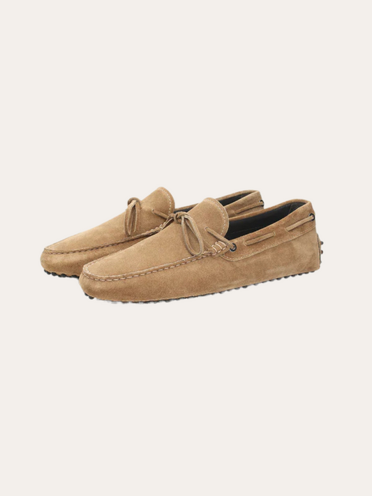 Mocassini in Suede Beige per Comfort e Versatilità Elegante