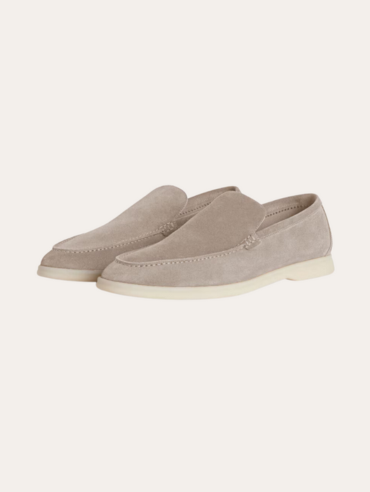Mocassini Eleganti Beige in Suede - Scarpe di Comfort Stiloso