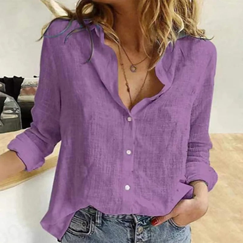 Blusa Casual Button-Down per Eleganza Quotidiana Stile Italiano