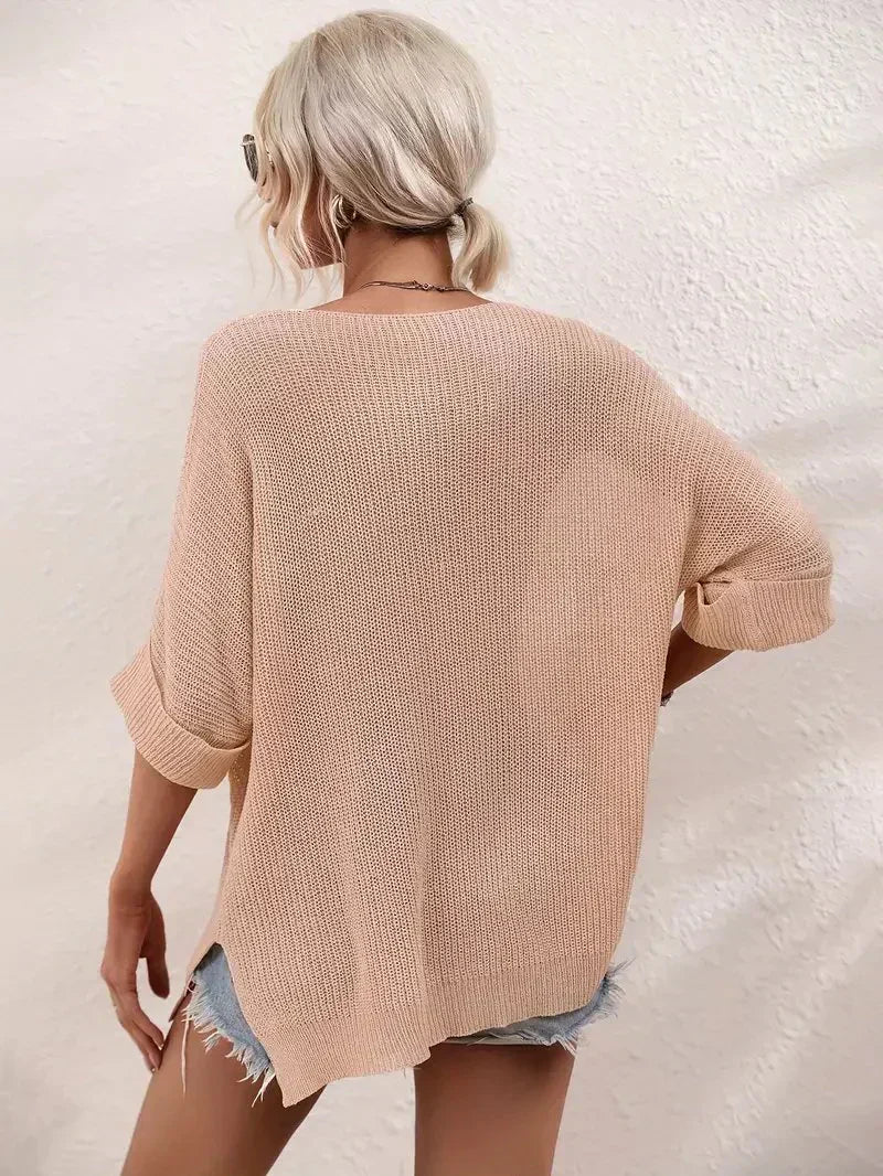 Blusa a Manica A Pipistrello - Top Casual Oversize per uno Stile Senza Sforzo Stile Italiano