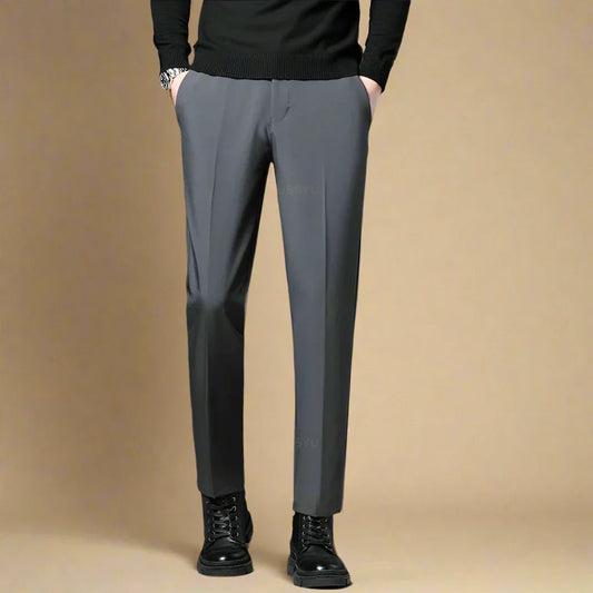 Alessandro - Pantaloni slim fit business casual con vita elastica per uomo