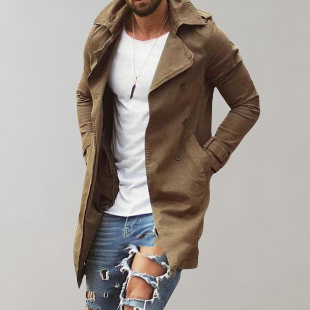 Trenchcoat Lungo per Uomini Mode Baron