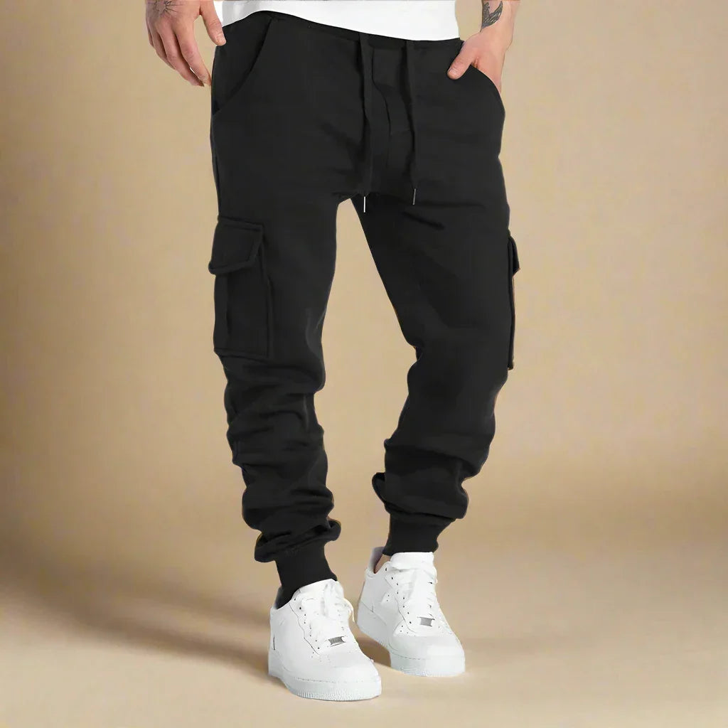 Calvin - Jogging pants cargo da uomo con multiple tasche per comfort e stile