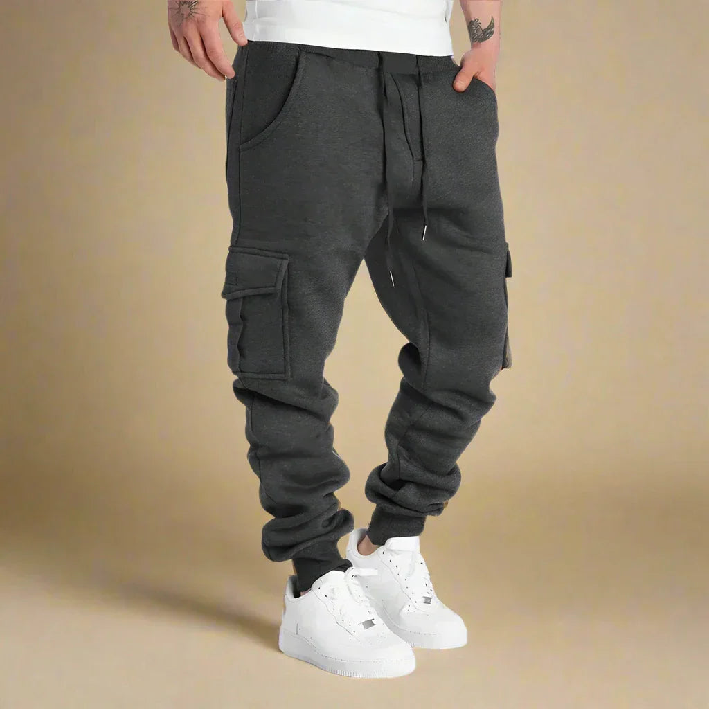 Calvin - Jogging pants cargo da uomo con multiple tasche per comfort e stile