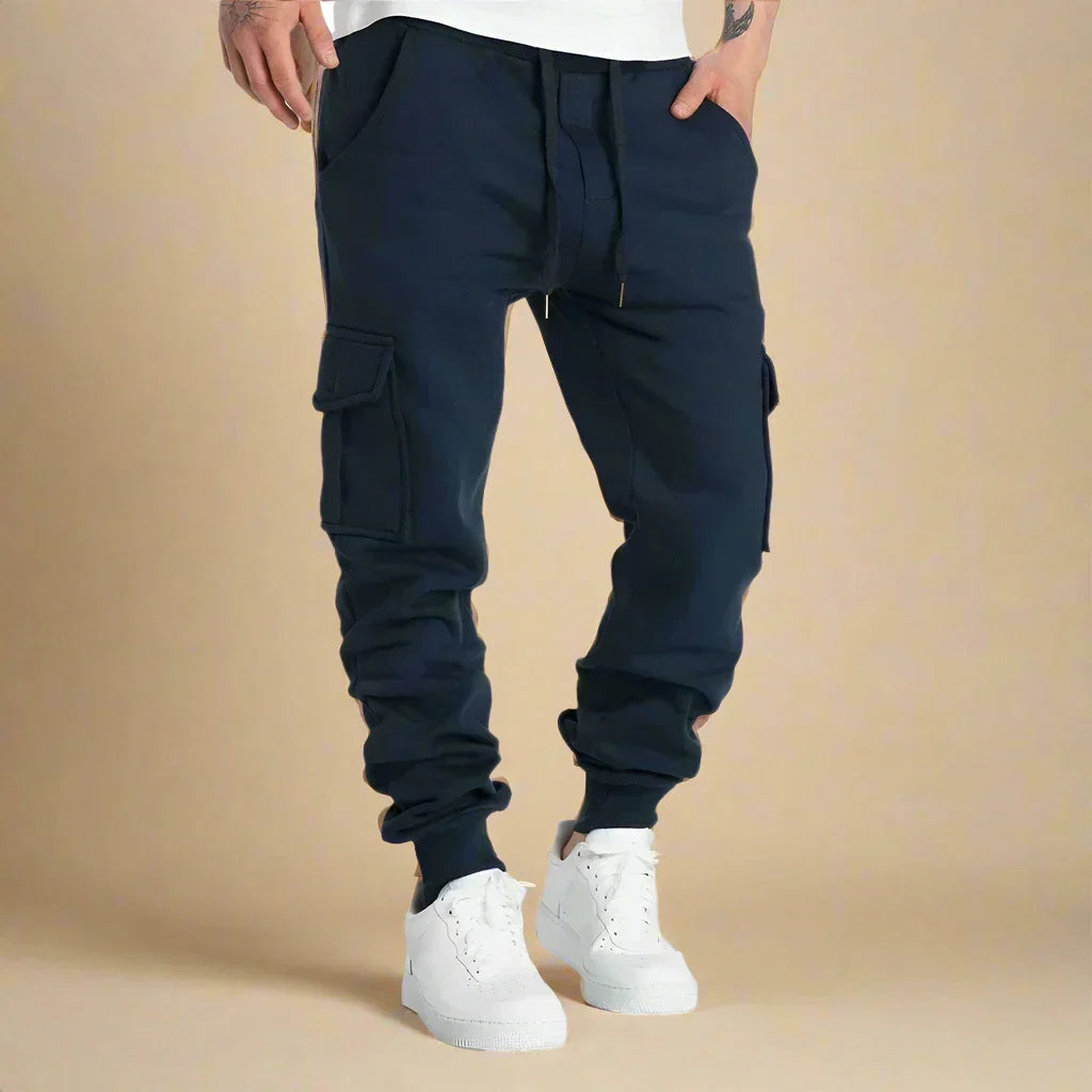 Calvin - Jogging pants cargo da uomo con multiple tasche per comfort e stile