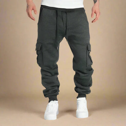 Calvin - Jogging pants cargo da uomo con multiple tasche per comfort e stile
