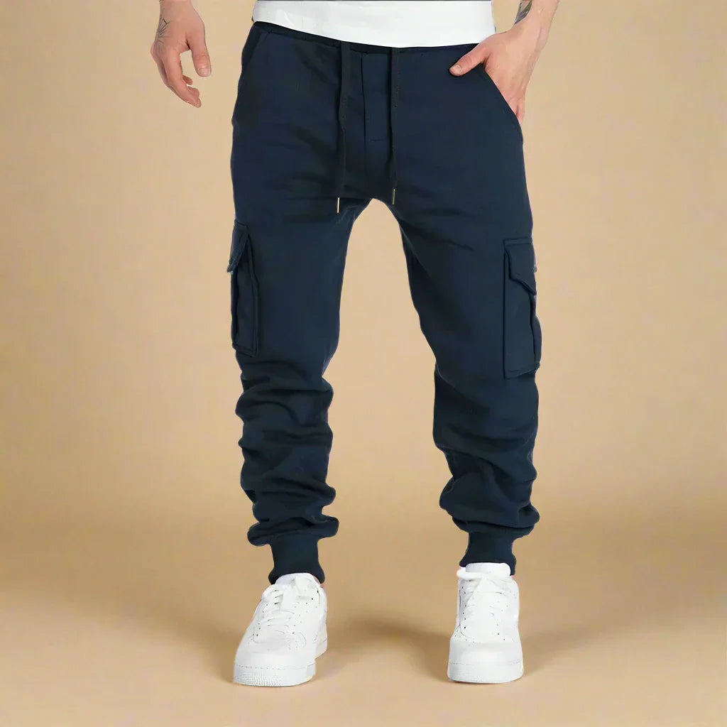 Calvin - Jogging pants cargo da uomo con multiple tasche per comfort e stile