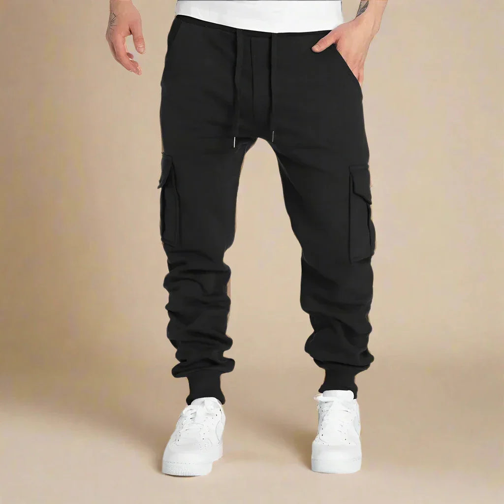 Calvin - Jogging pants cargo da uomo con multiple tasche per comfort e stile