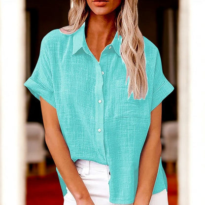 Camicia in Lino con Bottoni – Top Casual Chic per uno Stile Senza Sforzo Stile Italiano