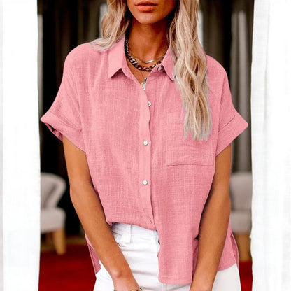 Camicia in Lino con Bottoni – Top Casual Chic per uno Stile Senza Sforzo Stile Italiano