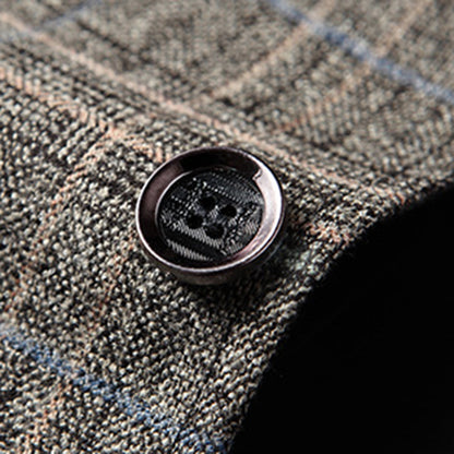 Marco - Blazer vintage a quadri con chiusura a due bottoni per un look raffinato
