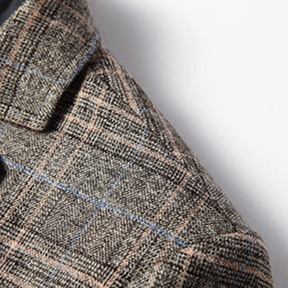 Marco - Blazer vintage a quadri con chiusura a due bottoni per un look raffinato