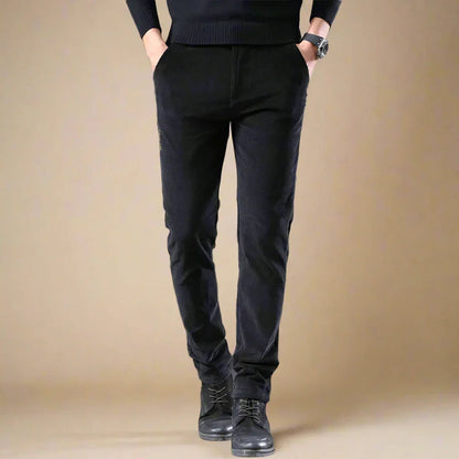 Alessandro - Pantaloni in corduroy casual chic con stretch per uomo
