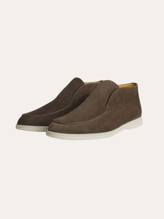 Mocassini in Suede Grigio Scuro - Calzature di Comfort Elegante