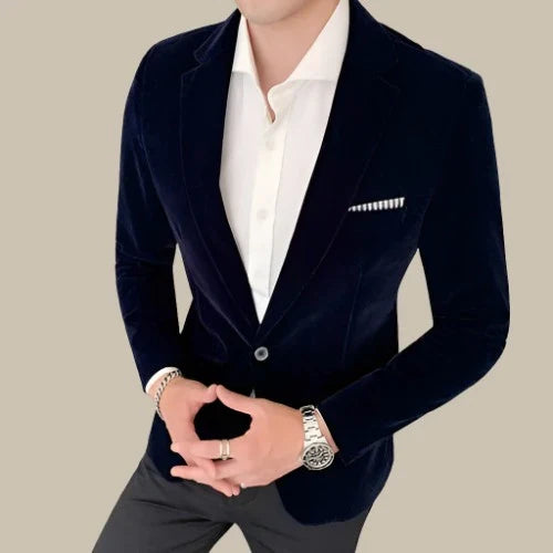 Luca - Blazer in velluto slim fit di alta qualità per uomo