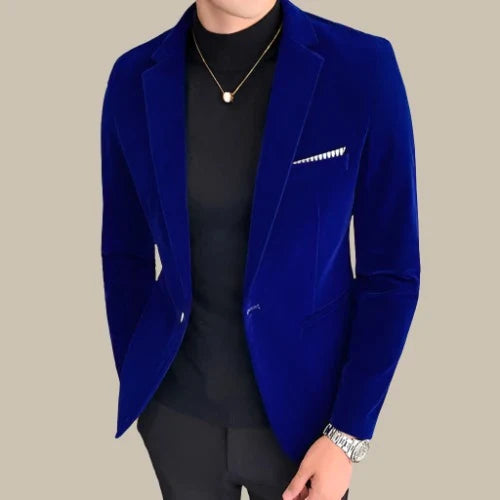 Luca - Blazer in velluto slim fit di alta qualità per uomo