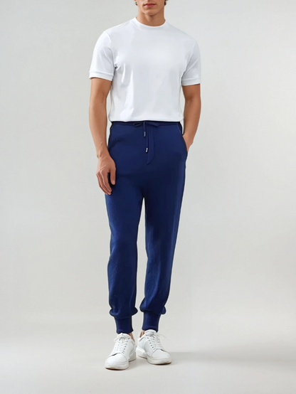 Eleganti Pantaloni in Cashmere Blu – Comfort e Stile