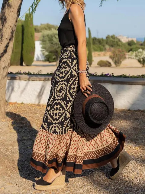 Gonna Lunga Estiva Maya Retro Boho per Giorni Eleganti Stile Italiano