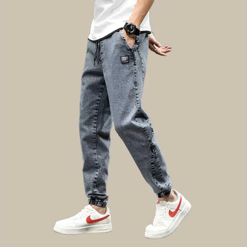 Jeans baggy in denim elasticizzato per uomo con stile urbano e comfort