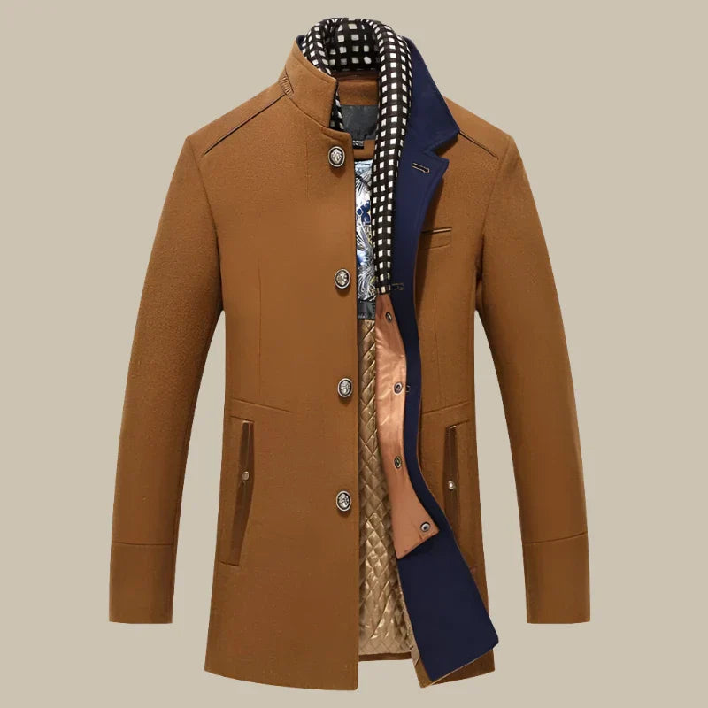 Jacob Coat | Lana Net cappotto invernale lungo uomo