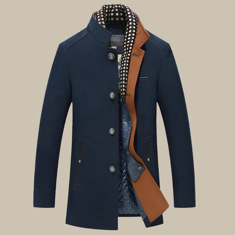 Jacob Coat | Lana Net cappotto invernale lungo uomo