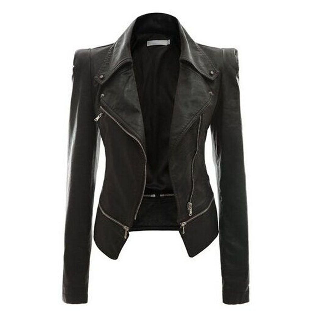 Chic Vegan Leather Jacket | Perfect for Autumn Wear