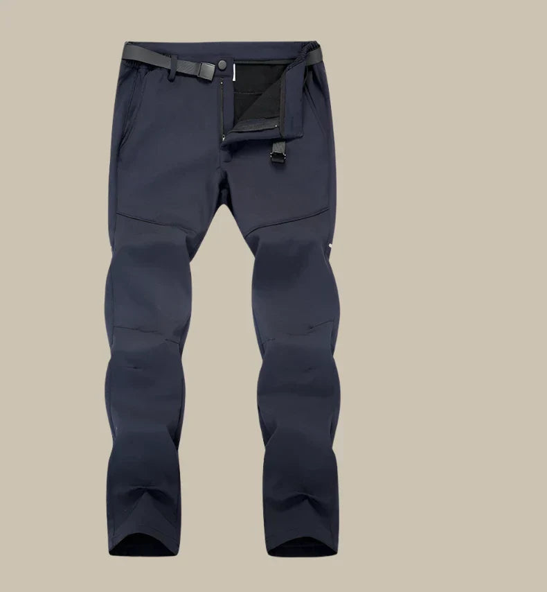 Marco - Pantaloni da sci softshell impermeabili e caldi con fodera in pile