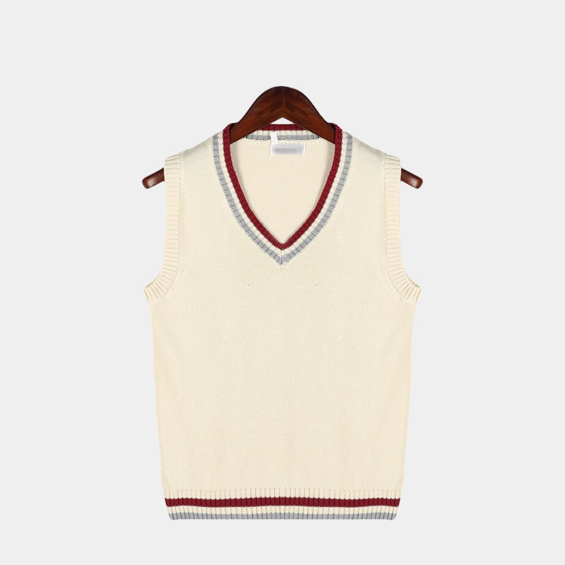 Theo - Gilet Retro in Maglia con Scollo a V per Uomo