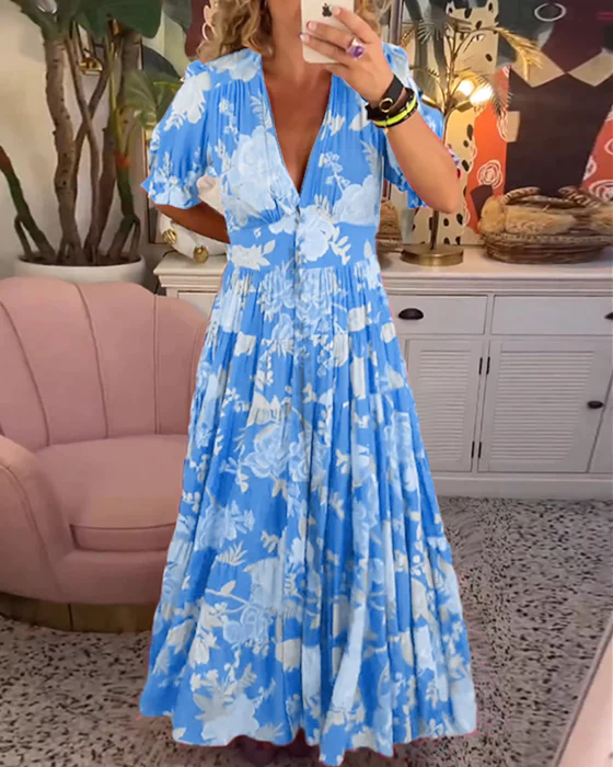 Incantevole Vestito Floreale per uno Stile Primaverile Senza Sforzo Stile Italiano