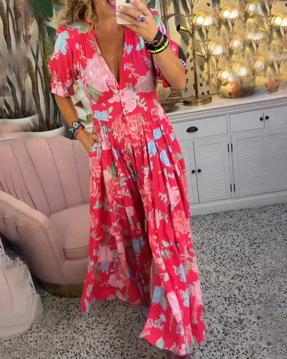 Incantevole Vestito Floreale per uno Stile Primaverile Senza Sforzo Stile Italiano