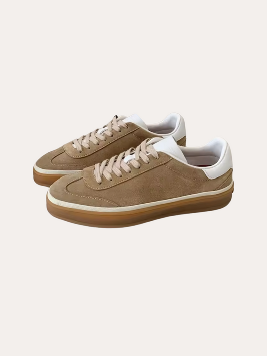Sneakers in Suede Khaki - Calzature Eleganti e Confortevoli