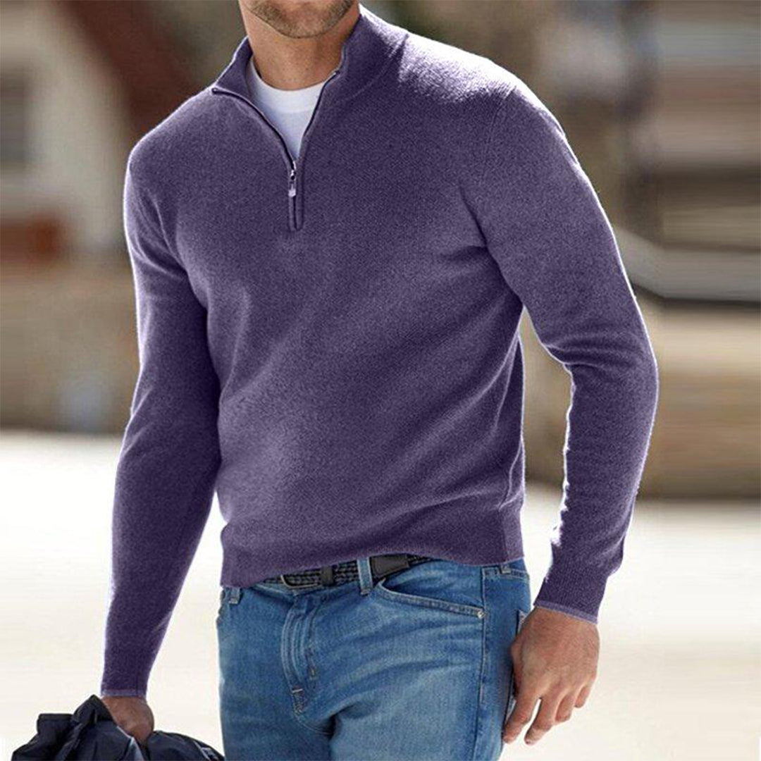 Hawthorne - Maglione Caldo e alla Moda con Mezza Zip per Uomo