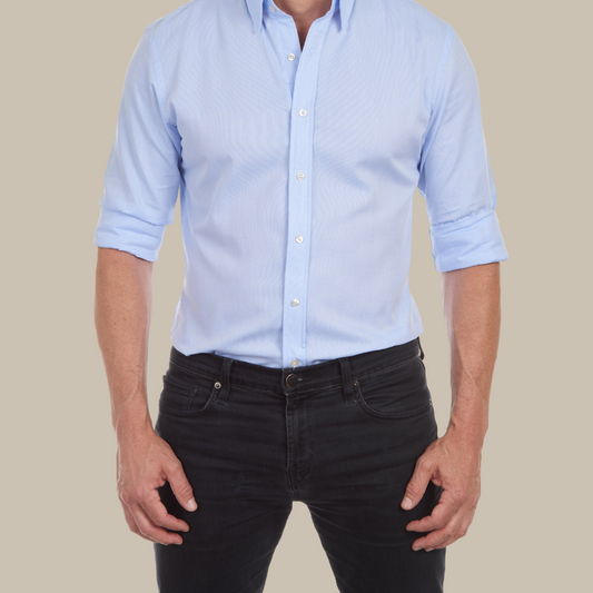 Zeno - Camicia slim-fit elegante in stretch premium per uomini con maniche lunghe