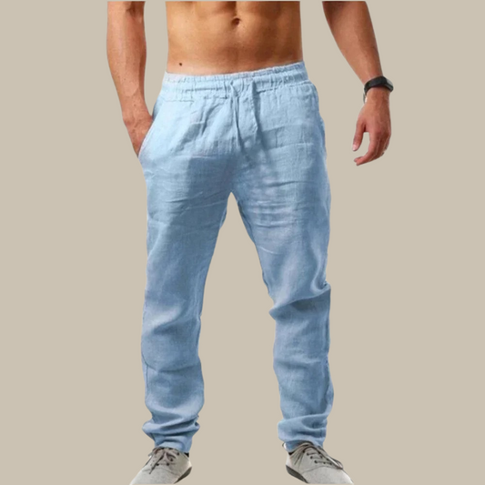 Marco - Elegante pantalone lungo in lino per l'estate