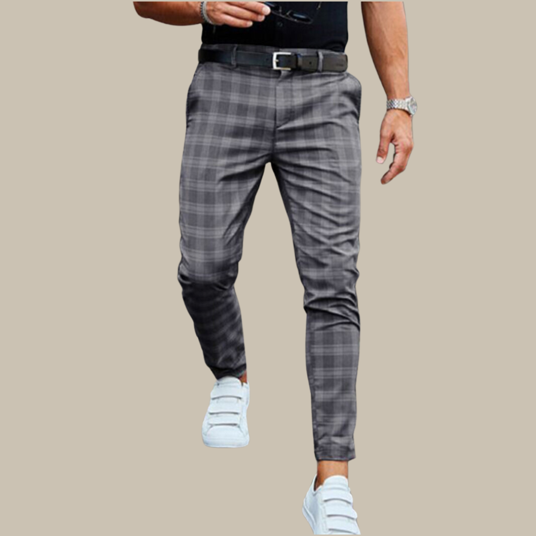 Ganti - Pantaloni slim-fit a quadri moderni con tasche per uomo