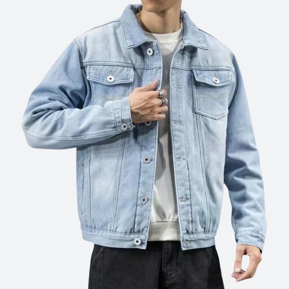 Rafael | Giacca estiva in denim moderno